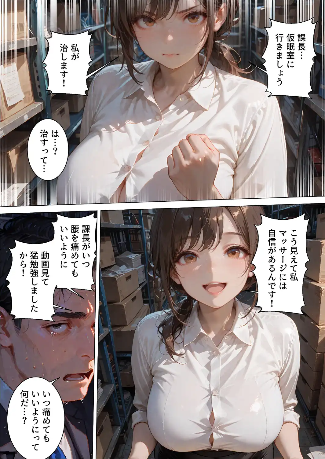 台風の夜、憧れの上司とふたりきり。〜マシュマロボディで恩返し種付け性交〜【モザイク版】-サンプル画像10