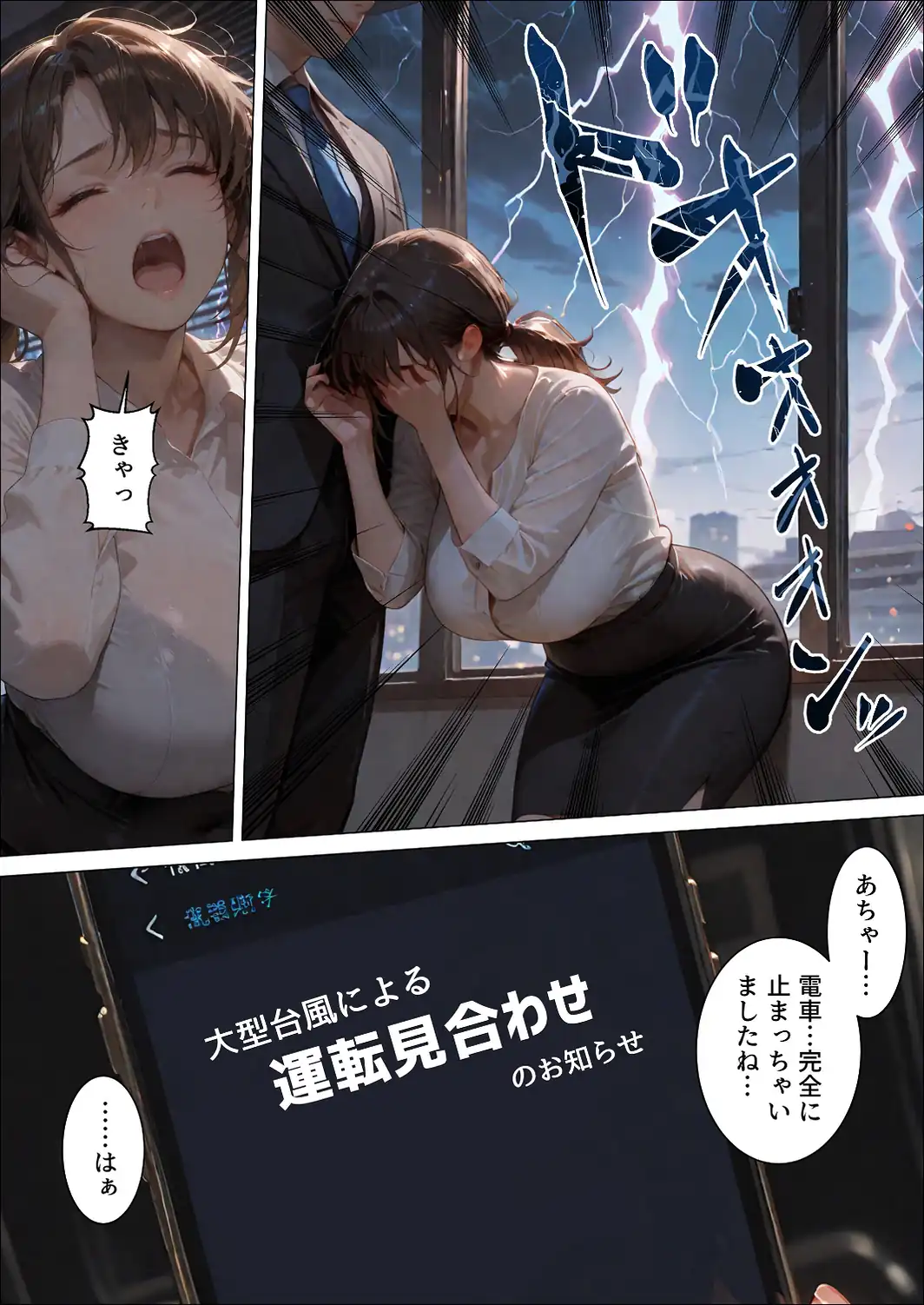 台風の夜、憧れの上司とふたりきり。〜マシュマロボディで恩返し種付け性交〜【モザイク版】-サンプル画像4