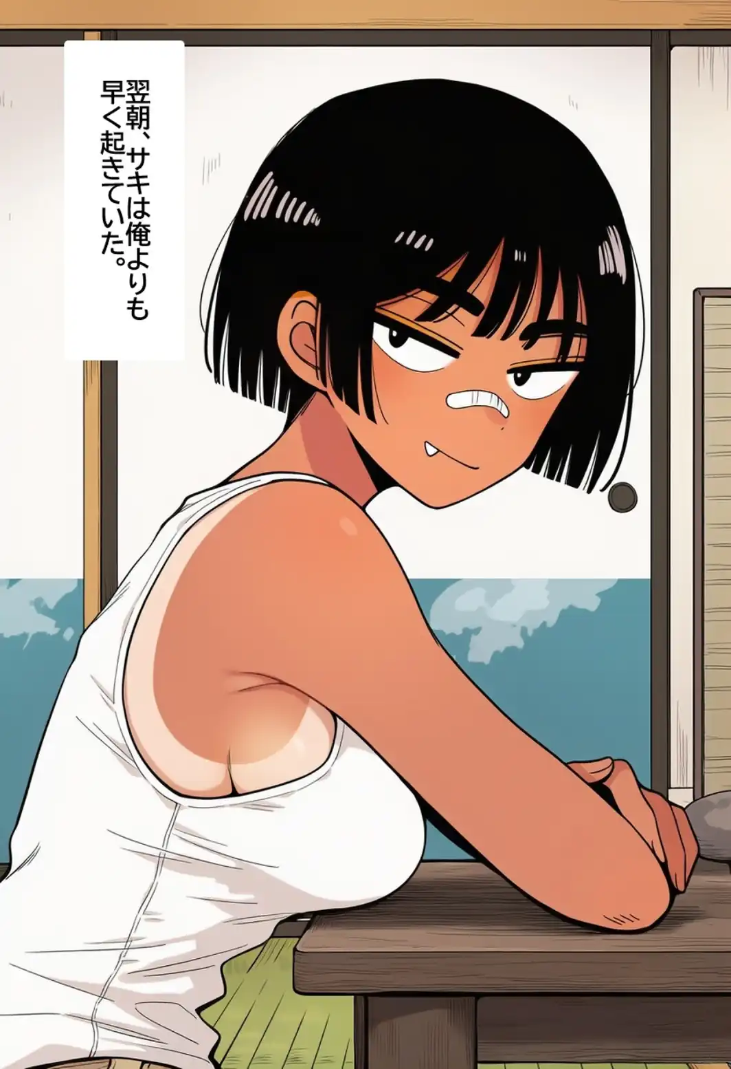 ボーイッシュ褐色陸上女子に無責任中出ししまくって孕ませるまで。【モザイク版】-サンプル画像7