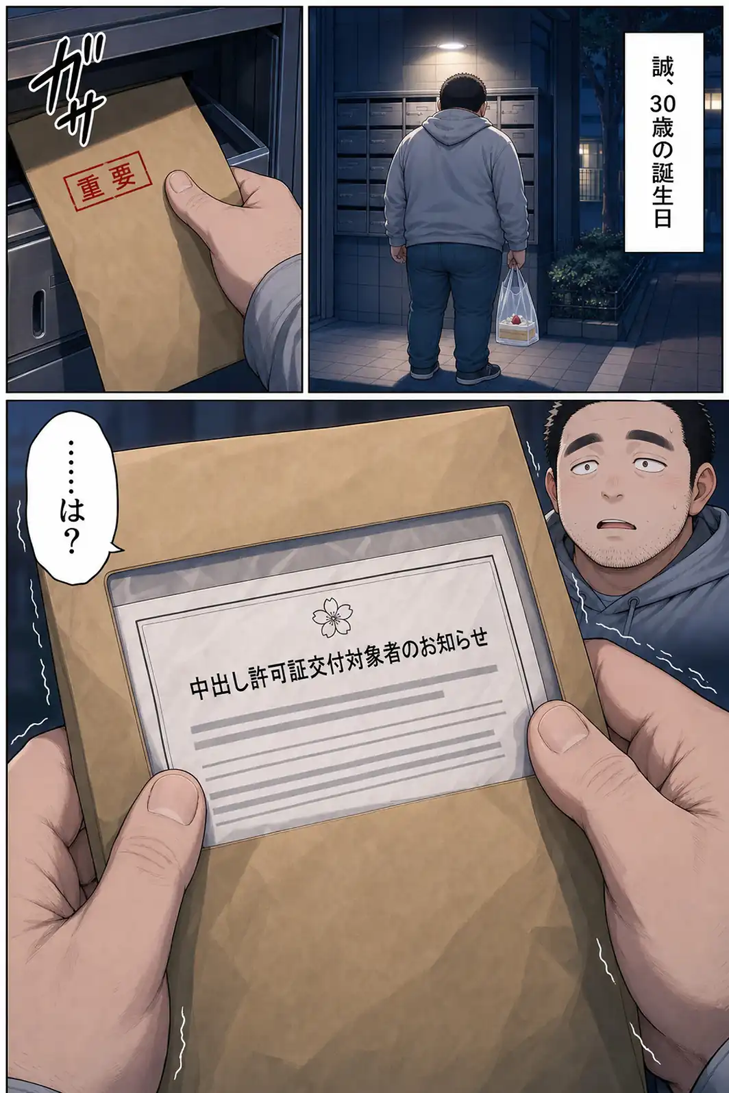 中出し許可証、交付されました【モザイク版】-サンプル画像1