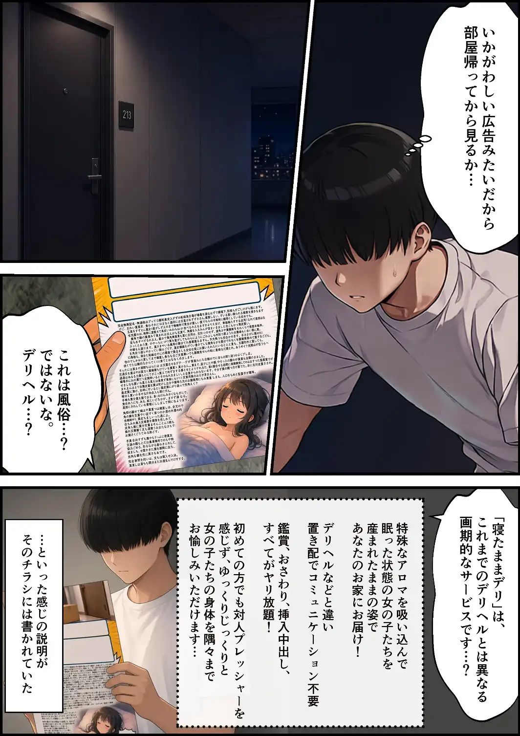 寝たままデリ 〜コミュ障が置き配された女の子で童貞卒業するようです〜【モザイク版】-サンプル画像7