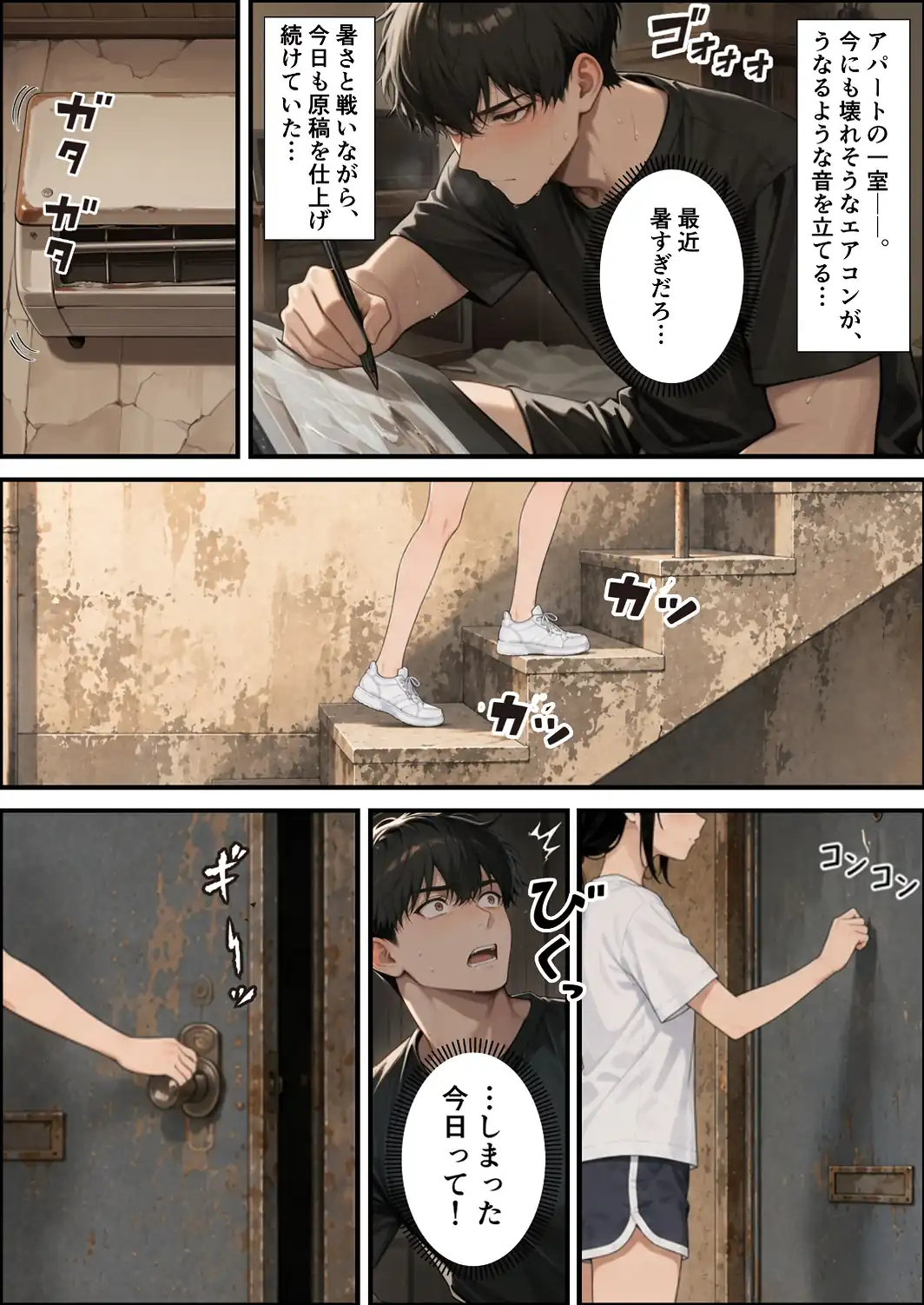 ○リBBA大家が家賃の代わりに俺のチンポを借りにくる【棒消し修正版】-サンプル画像1