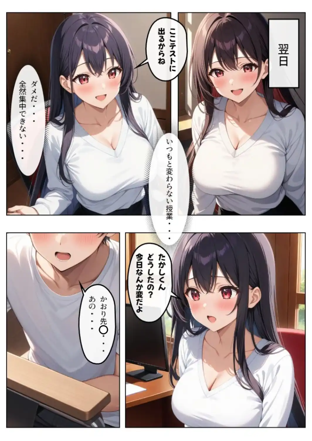 父とセックスしていた巨乳家庭教師に中出ししてやった【白抜き修正版】-サンプル画像10