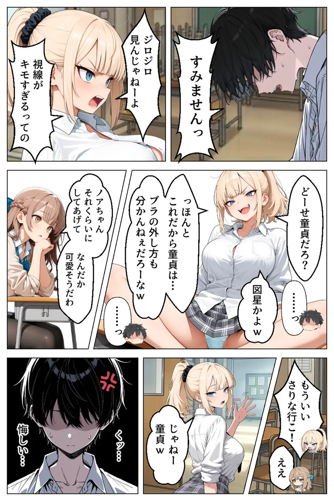 童貞の僕が催●ノートで一軍ギャルと3P！？絶頂生ハメSEXした話【白抜き修正版】-サンプル画像10
