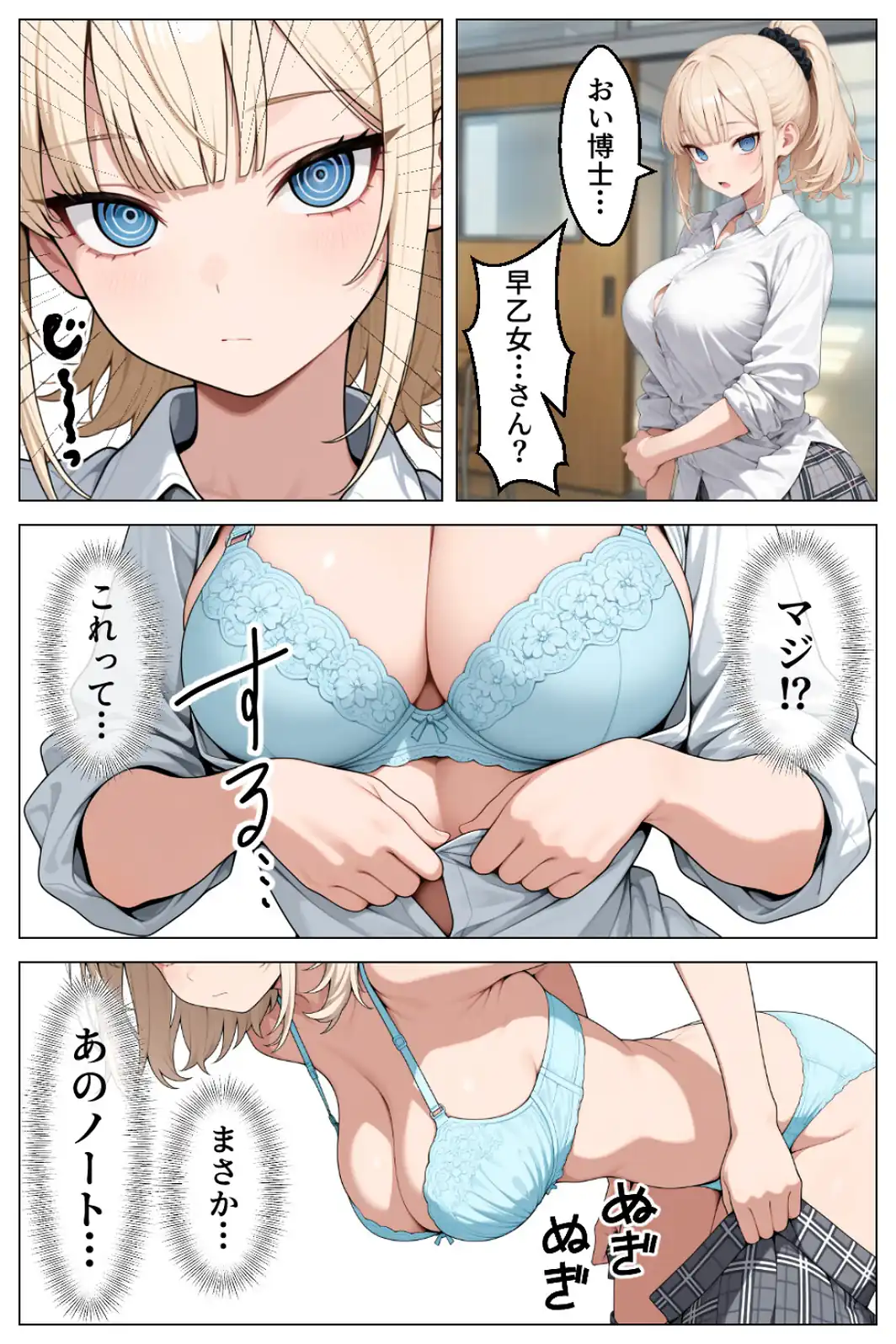 童貞の僕が催●ノートで一軍ギャルと3P！？絶頂生ハメSEXした話【白抜き修正版】-サンプル画像14
