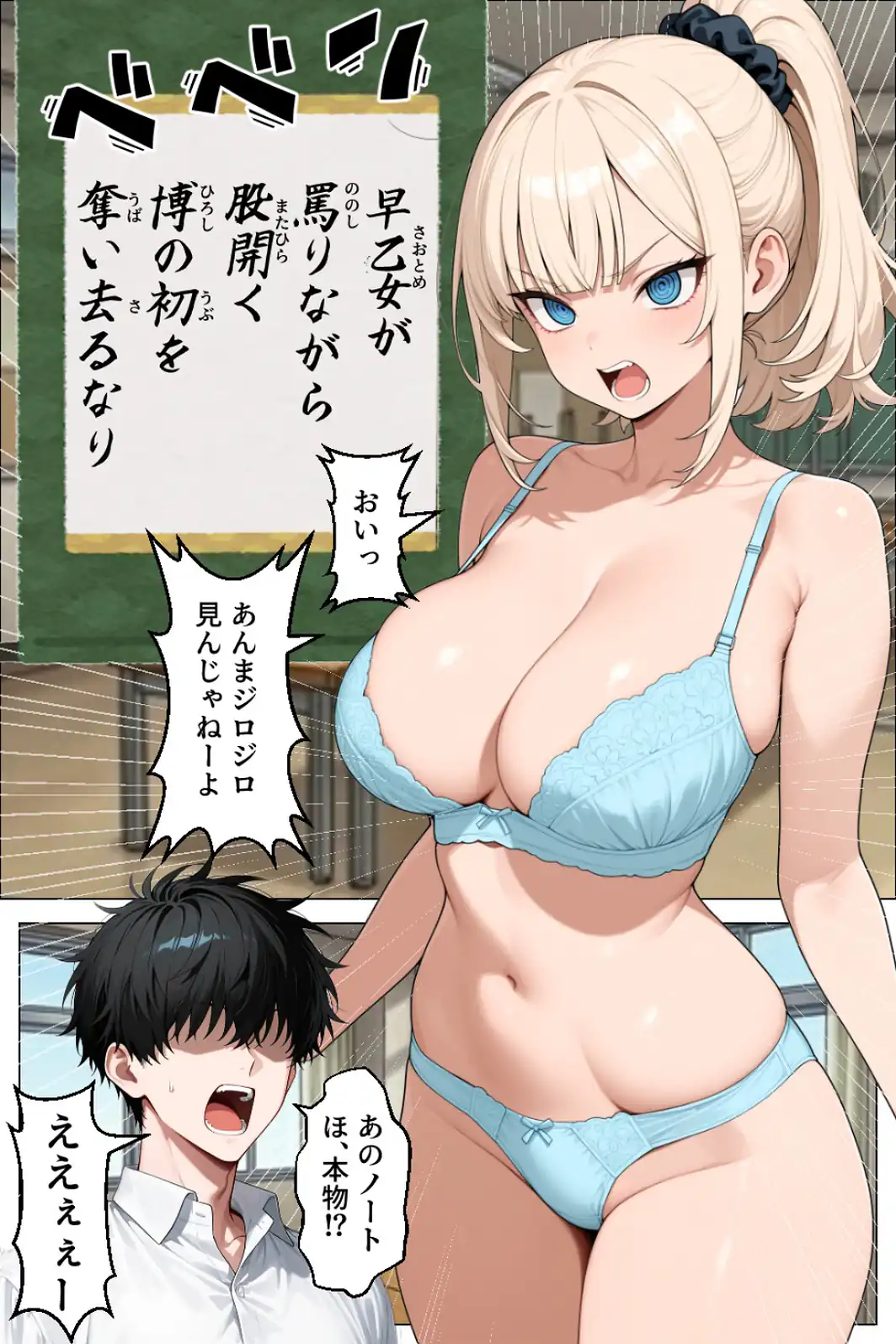 童貞の僕が催●ノートで一軍ギャルと3P！？絶頂生ハメSEXした話【白抜き修正版】-サンプル画像15