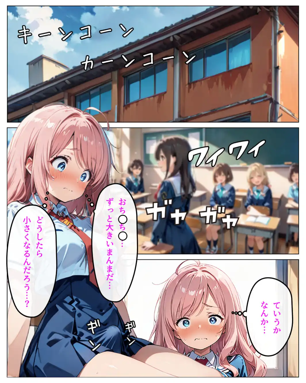 寄生チ〇ポに快楽堕ちして女子校の同級生に種付けしまくる【白抜き修正版】-サンプル画像11