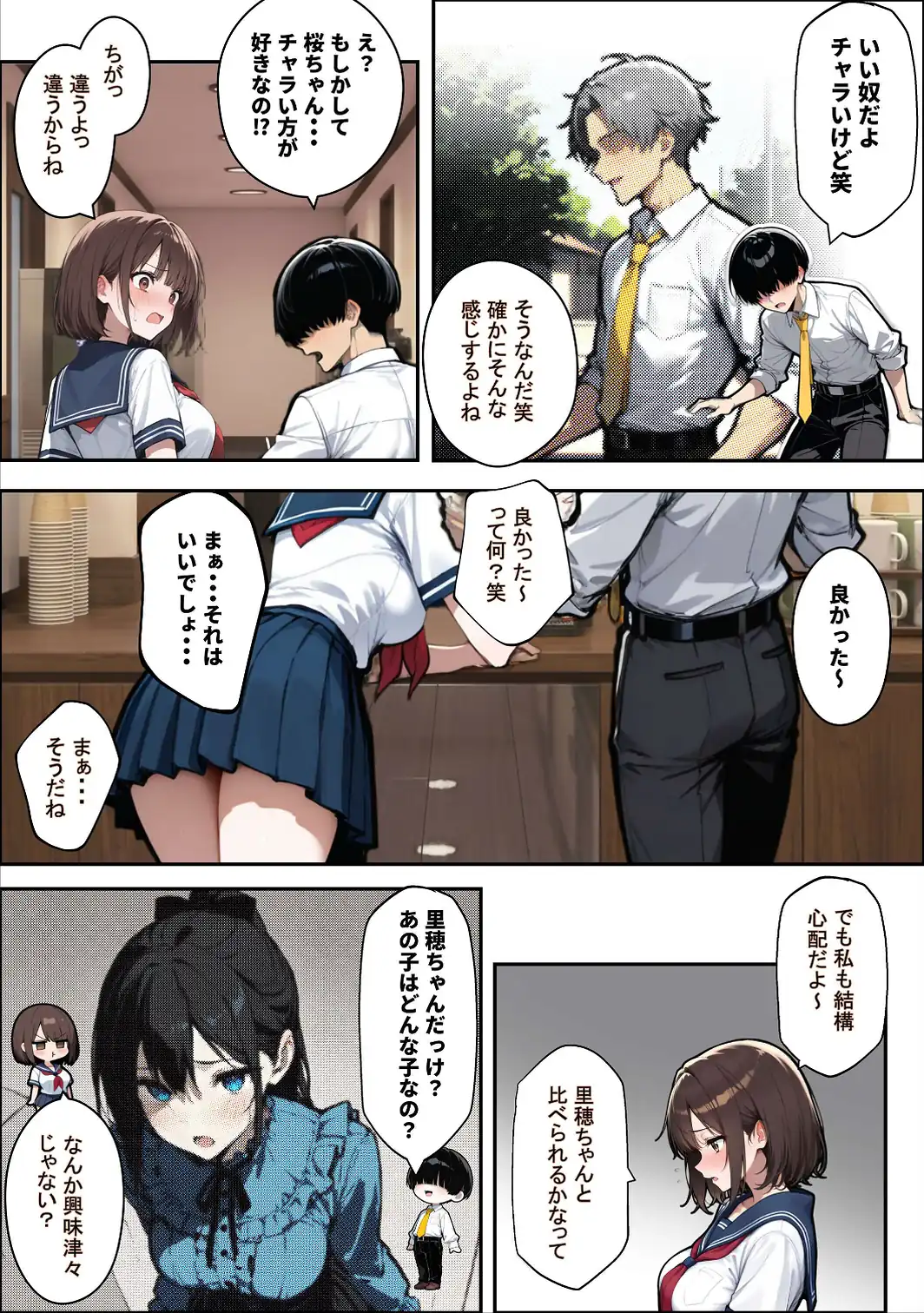 他校で噂のヤリマンちゃんに友達もいるのに、カラオケでマ〇コを貸してもらった件【白抜き修正版】-サンプル画像11