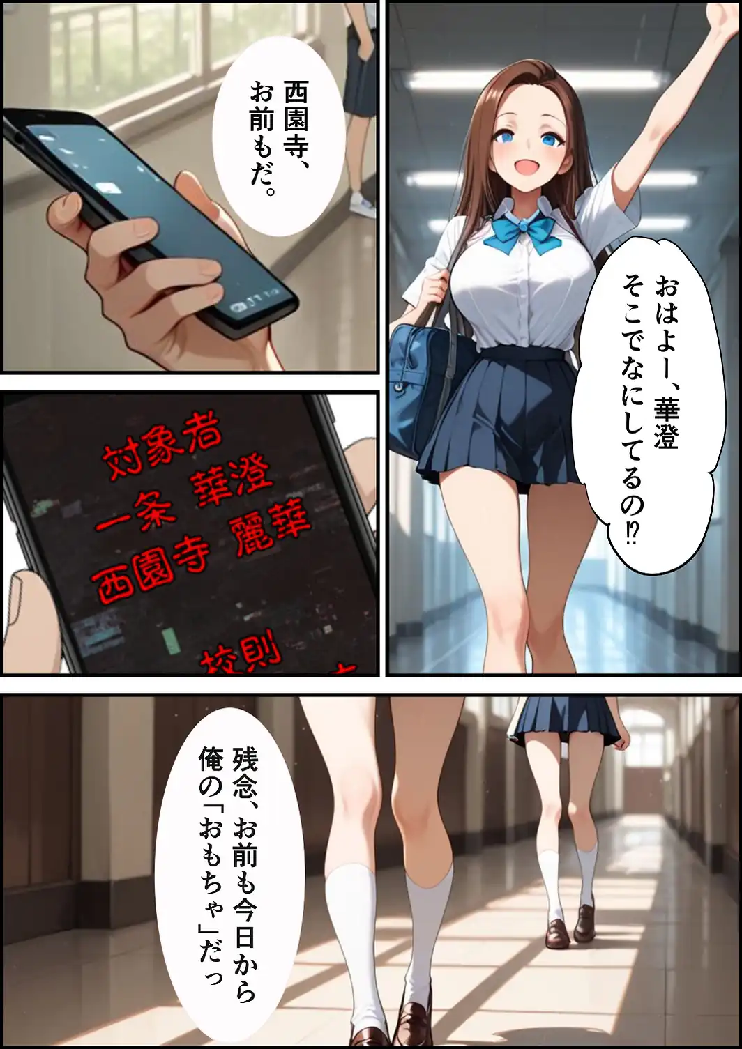校則改変アプリ〜ゴミ扱いしてた俺の肉〇で女王たちがメス堕ち【白抜き修正版】-サンプル画像11
