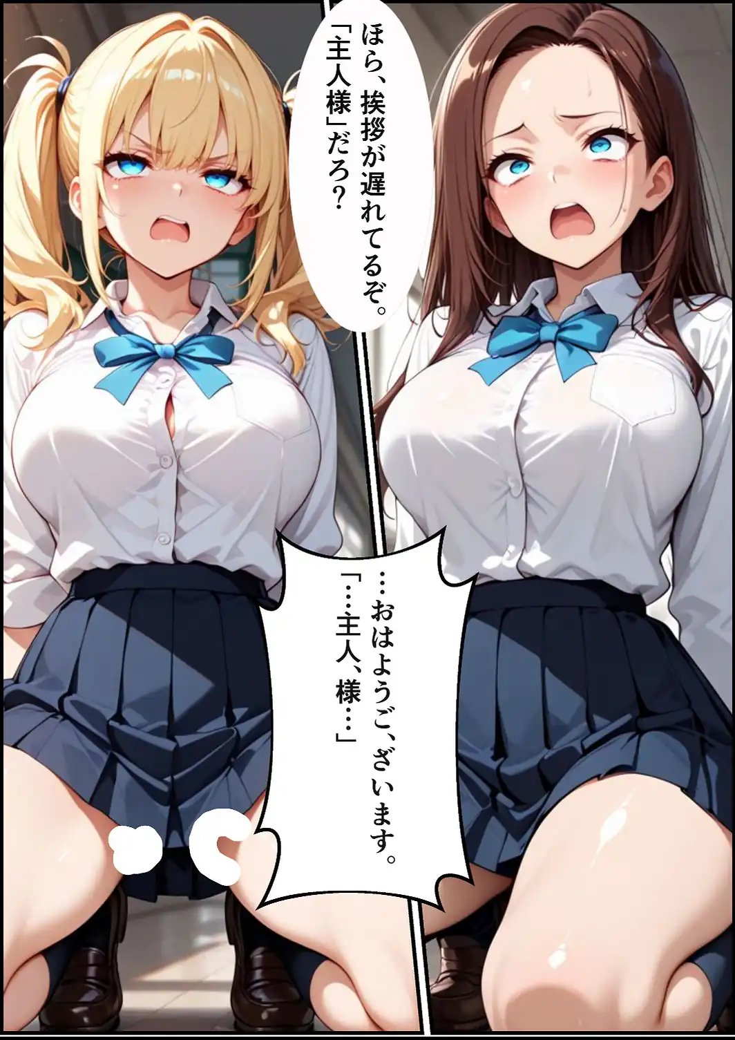 校則改変アプリ〜ゴミ扱いしてた俺の肉〇で女王たちがメス堕ち【白抜き修正版】-サンプル画像15