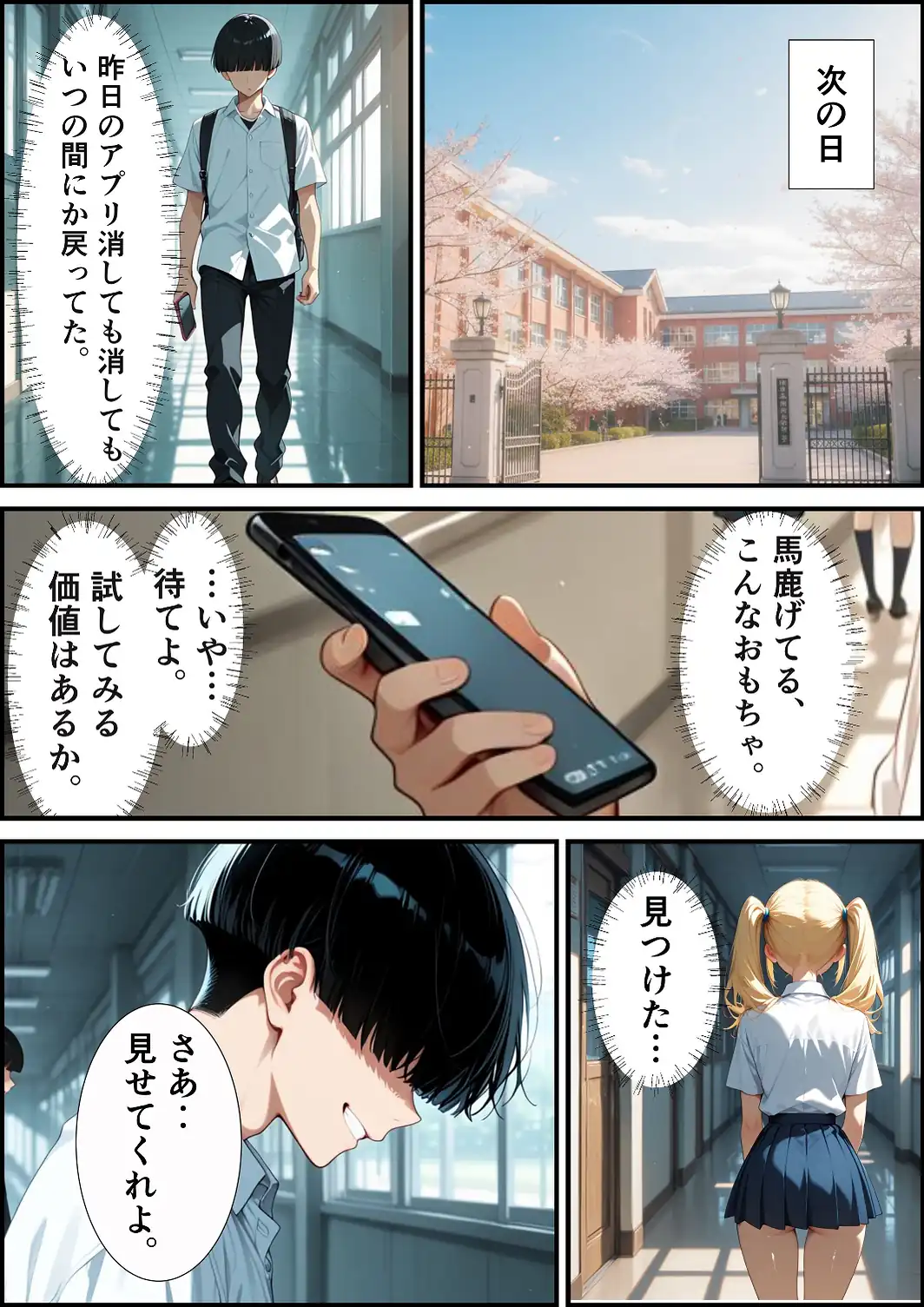 校則改変アプリ〜ゴミ扱いしてた俺の肉〇で女王たちがメス堕ち【白抜き修正版】-サンプル画像8