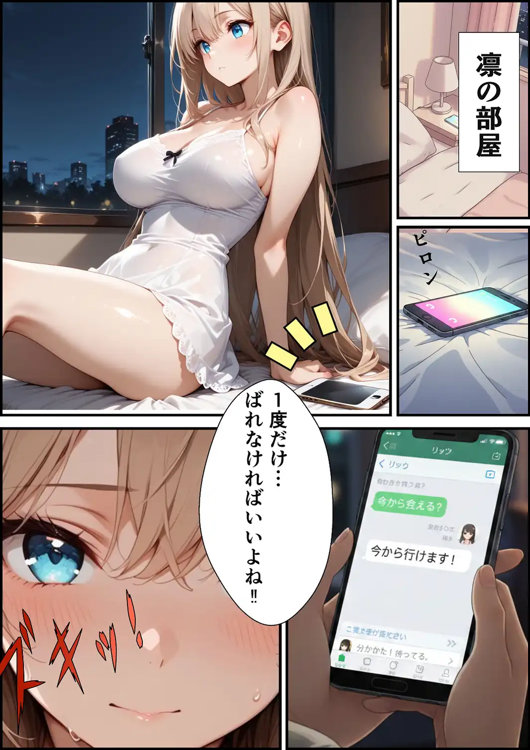 パパ活ギャル〜粗〇ンカレシじゃ届かない最奥までキモ教師のデカ〇ンでメス堕ち【白抜き修正版】-サンプル画像3