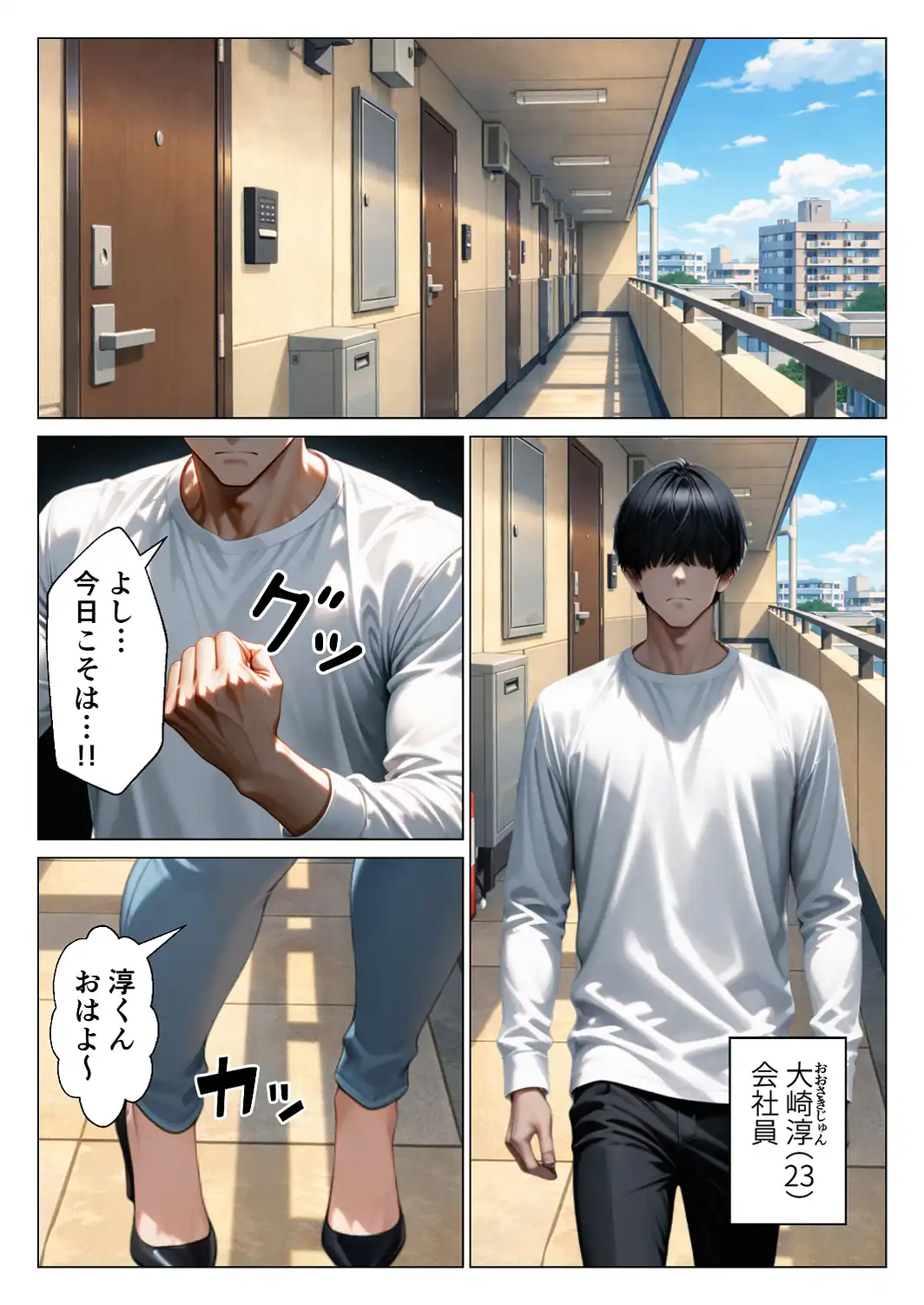 僕のデカチンコンプレックスを克服するため隣家のむちむち人妻と本気セックスします！【モザイク版】-サンプル画像1