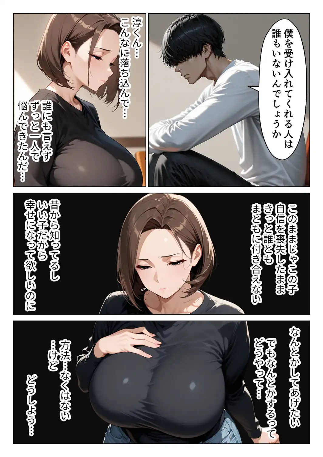 僕のデカチンコンプレックスを克服するため隣家のむちむち人妻と本気セックスします！【モザイク版】-サンプル画像10