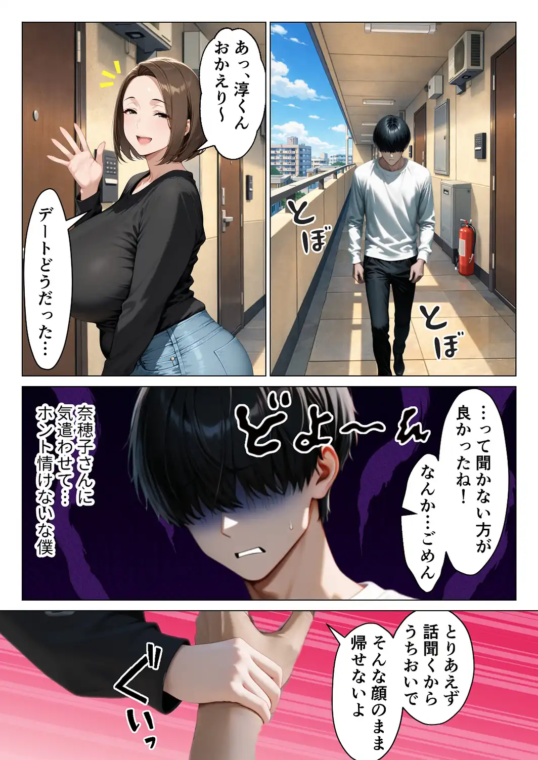 僕のデカチンコンプレックスを克服するため隣家のむちむち人妻と本気セックスします！【モザイク版】-サンプル画像6
