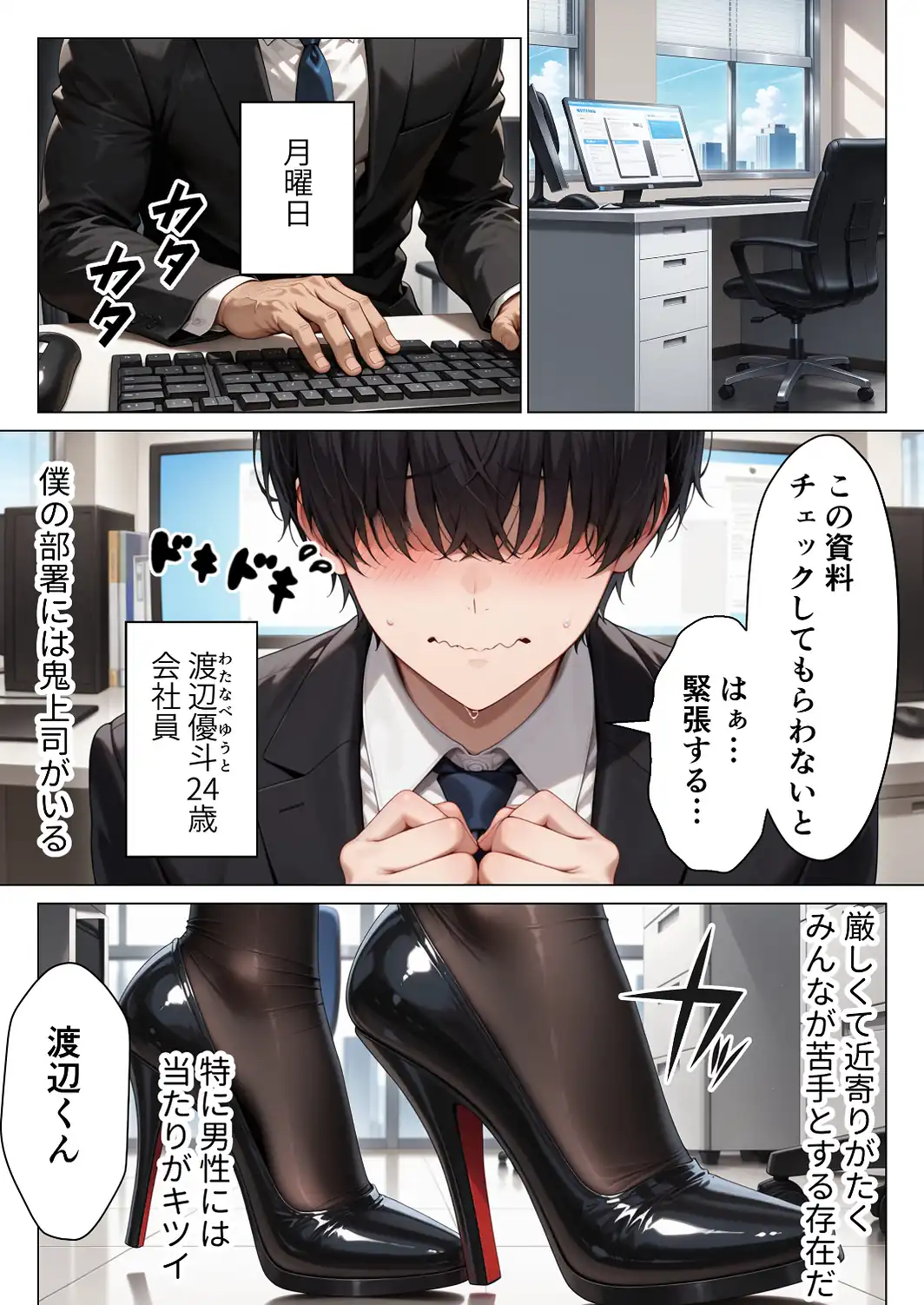 男嫌いのクール女上司を僕のものにするために生ハメセックスで何度も絶頂させる話【モザイク版】-サンプル画像1