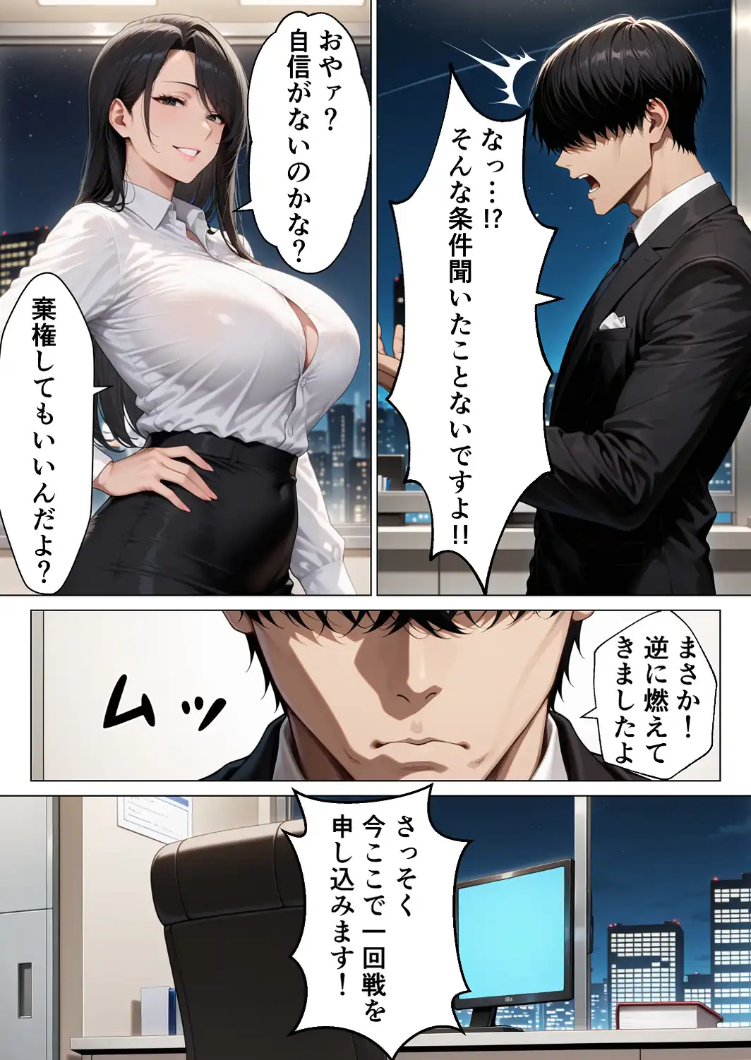 男嫌いのクール女上司を僕のものにするために生ハメセックスで何度も絶頂させる話【モザイク版】-サンプル画像12