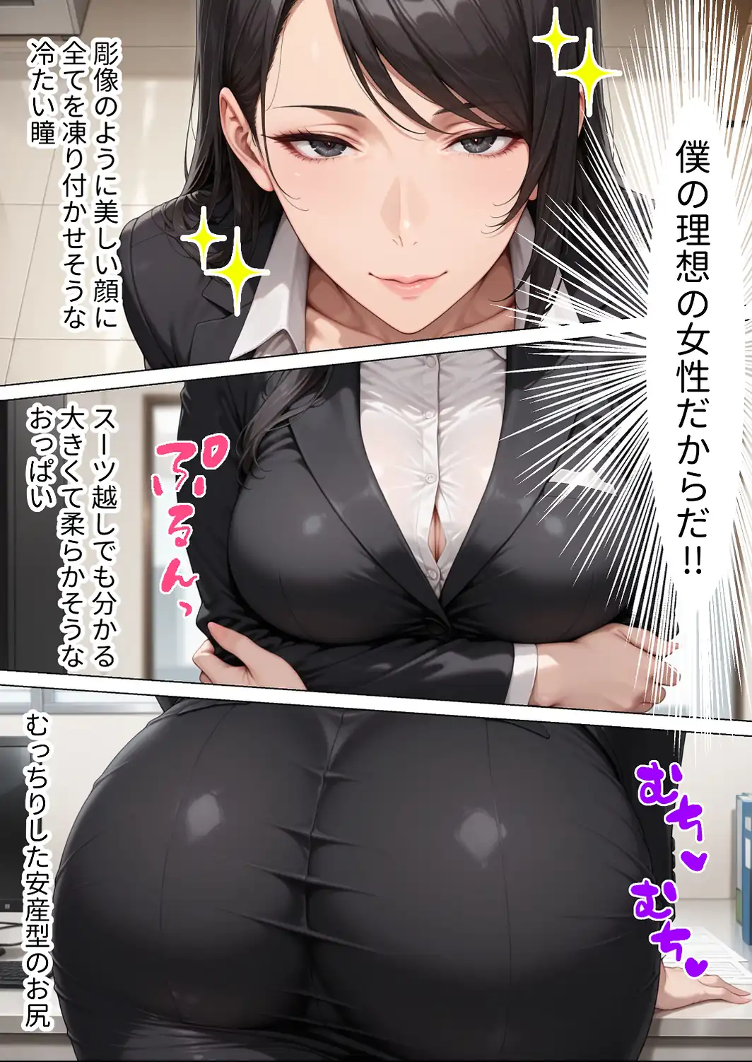 男嫌いのクール女上司を僕のものにするために生ハメセックスで何度も絶頂させる話【モザイク版】-サンプル画像3