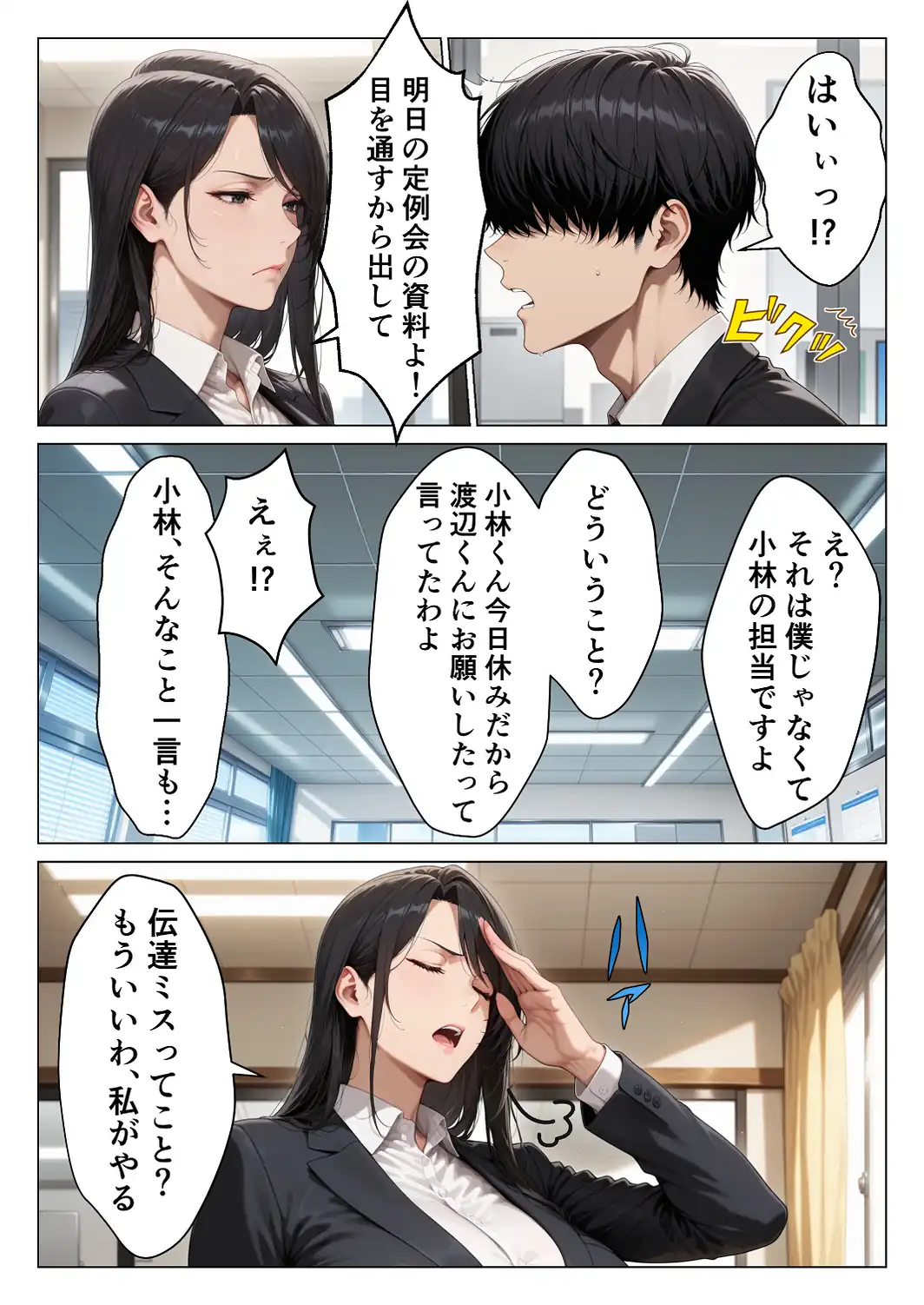 男嫌いのクール女上司を僕のものにするために生ハメセックスで何度も絶頂させる話【モザイク版】-サンプル画像5