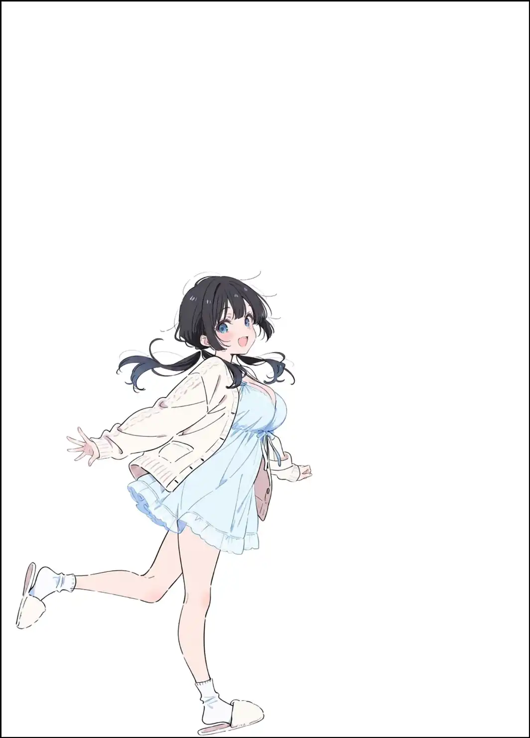 ベランダ越しのお隣さんは兄大好き妹！？ 黒髪ツインテ巨乳妹と甘々中出しSEXするまでの話【モザイク版】-サンプル画像2